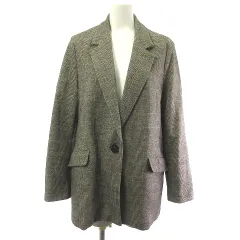 チルコロ1901 CIRCOLO1901 テーラードジャケット グレンチェック シングル グレー 42