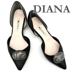 DIANA セパレートパンプス 本革 ポインテッドトゥ ブラック 2347T
