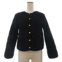 トラディショナルウェザーウェア Traditional Weatherwear ジャケット ボア 中綿 ノーカラー キルティング 32 黒 ブラック