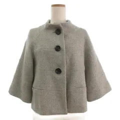 アンタイトル UNTITLED ジャケット ショート丈 コート ツイード 七分袖 2 グレー