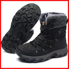 【人気商品】靴 ボア 登山 トレッキングシューズ 裏起毛 冬用 ハイカット 雪 防寒 アウトドア スノーシューズ 防滑 レディース メンズ 軽量 スノーブーツ 22.0-28.0 [NEARDREAM]