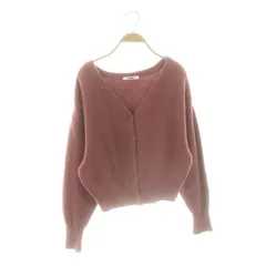 スナイデル SNIDEL ラクーンニットカーディガン Vネック F 赤 レッド /AT ■OS