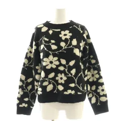 ザラ ZARA キッズ 花柄 ラインストーン ニット セーター 長袖 164 ブラック /HK ■OS