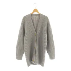 ザラ ZARA ローゲージニット カーディガン 長袖 Vネック L 紫 パープル /AT ■OS