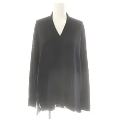 23区 オンワード樫山 vingt-trois ウールテッドウール重ねVネックニット セーター 38 ネイビー /DO ■OS