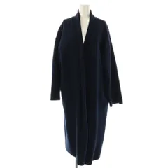 スピック&スパン Spick&Span ダブルニットガウン カーディガン ロング ネイビー /HK ■OS