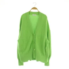 アダムエロペ Adam et Rope' 畦ボクシーニットカーディガン 長袖 オーバーサイズ F ライトグリーン /MY ■OS