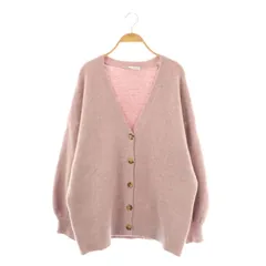 ザラ ZARA Vネックカーディガン ニット S スモークピンク /ES ■OS