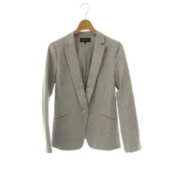 インディヴィ INDIVI テーラードジャケット 総裏地 36 グレー /NR ■OS