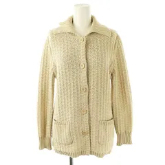 アクアスキュータム AQUASCUTUM 襟付きニット カーディガン 長袖 ベージュ /AT ■OS