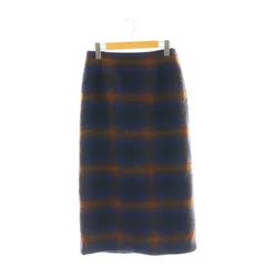 ロペピクニック ROPE Picnic BIGチェックアイラインロングスカート タイト 38 ネイビー ブラウン /HK ■OS ■SH