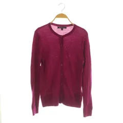 ブルックスブラザーズ BROOKS BROTHERS ウールニットカーディガン 長袖 クルーネック USA S パープル /MY ■OS