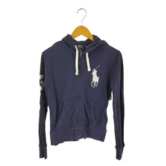 ポロバイラルフローレン Polo by RALPH LAUREN ビックロゴ刺繍ジップアップパーカー レディース import：S 