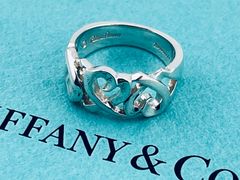 a202 美品 Tiffany&Co. ティファニー カーブド ハート リング シルバー