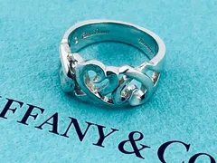 a203 美品　Tiffany&Co. ティファニー　トリプル　ラビングハート　リング　シルバー　925 約8.5号