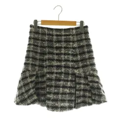 リランドチュール Rirandture チェック柄 キュロット スカパン ツイード ニット ラメ 2 ブラック /MY ■OS