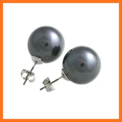 【新品】 一粒 パールピアス イヤリング 14mm 16mm 大粒 シンプル 冠婚葬祭 結婚式 二次会 卒業式 入学式 チタンポスト レディース アクセサリー p14-7-p-16-gys 0