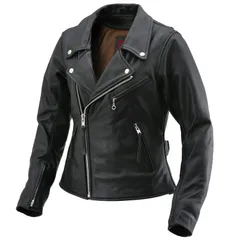 新品 デイトナ(Daytona) バイク 革ジャン レザージャケット 本革(撥水加工) 春秋冬 ダブル ライダース DL-003 ブラック WLサイズ(レディース) 17818