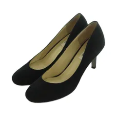 オデットエオディール Odette e Odile アローズ パンプス ラウンドトゥ スエード 23.0cm 黒 ブラック 51504 /MI ■OS ■SH