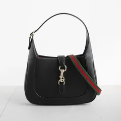 グッチ ジャッキー 1961 ミディアム ショルダーバッグ ブラック レザー