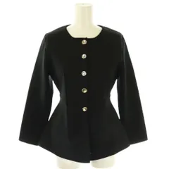 ザラ ZARA ニットジャケット ノーカラー S ブラック /HK ■OS