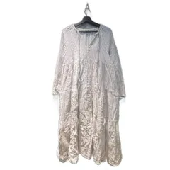 ジェラートピケ gelato pique ワンピース オーバーサイズ ストライプ 長袖 F ピンク ■FY