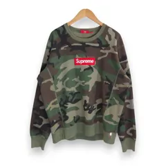SUPREME 15aw BOX LOGO CREWNECK WOODLAND CAMO サイズL シュプリーム ボックスロゴ クルーネック ウッドランドカモ スウェット トレーナー トップス 大名店