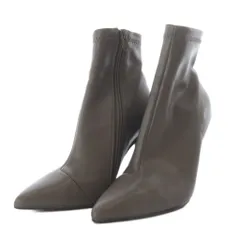 ランダ RANDA ブーツ ショート ピンヒール ポインテッドトゥ S チャコールグレー /YO17