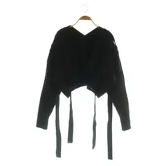 スナイデル SNIDEL ストリングダウンケーブルカーデ カーディガン ショート丈 ONE ブラック /MY ■OS