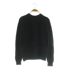 エストネーション ESTNATION 片畦クルーネックニット セーター 長袖 38 ブラック /MY ■OS