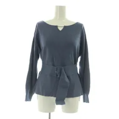 リランドチュール Rirandture 前後2WAYベルテッドニット セーター 長袖 ボリュームスリーブ 2 ダスティブルー /MY ■OS ■SH