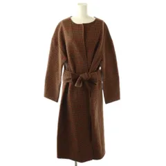 ナノユニバース nano universe ノーカラーコート アウター ウール 38 ベージュ 茶 /NR ■OS