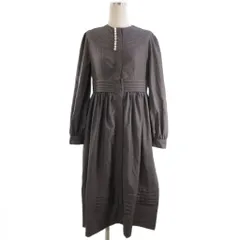 チェスティ Chesty シャツワンピース パールビジュー ギャザー グレー 1 ■TC