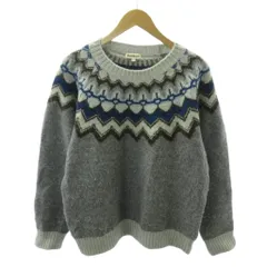 ポールスチュアート PAUL STUART ニット セーター ノルディック柄 ウール 長袖 XL グレー 1226 ■YHS13のサムネイル
