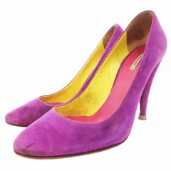 ミュウミュウ miumiu スエードパンプス ハイヒール ラウンドトゥ 22.5㎝ 紫 パープル /GV