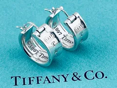 a205 希少　Tiffany&Co. ティファニー　1837 ワイド　ナロー　フープ　ピアス　シルバー　925