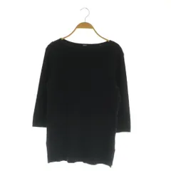 ミラオーウェン Mila Owen ボートネック七分袖リブニット 0 ブラック /MY ■OS