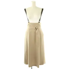 マイストラーダ Mystrada サイドプリーツ ロング ジャンパー スカート 34 ベージュ /HK ■OS