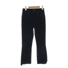 マザー mother カットオフ コーデュロイパンツ セミフレア ジッパーフライ コットン 24 紺 /NR ■OS