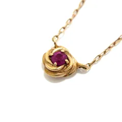 4℃(ヨンドシー) ネックレス美品  - K10PG×ボルドー