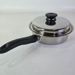 Amway アムウェイ 中フライパン 現行型 片手鍋 クイーン IH対応 ステンレス フライパン　+18cm 小ソースパン付