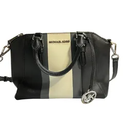  MICHAEL KORS マイケル コース 2WAY ショルダーバッグ ハンドバッグ ブラック ホワイト レディース  【RE342】