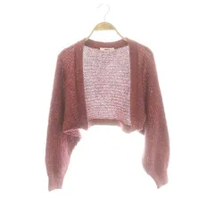 スナイデル SNIDEL 25SS ローゲージカーディガン ボレロ ニット ラメ ウール混 F ピンク /MI ■OS