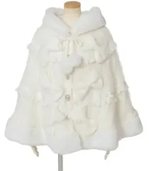 リズリサ ミルフィーユ レース リボン ポンチョ ケープ コート 量産型 地雷系 スナ系