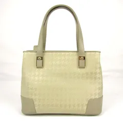 ミラショーン トートバッグ 千鳥格子 ハンドバッグ 鞄 カバン ブランド レディース クリーム mila schon 【中古】のサムネイル
