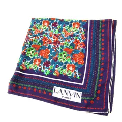 ランバン スカーフ フローラル 花柄 ブランド 小物 レディース パープル LANVIN 【中古】のサムネイル