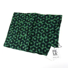 ミッシェルクラン スカーフ ストール 未使用 総柄 シルク ブランド 小物 レディース グリーン MICHEL KLEIN