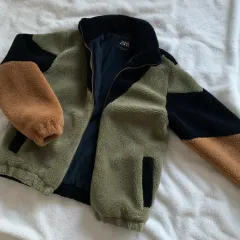 ZARA ザラ キッズ キー COLOR カラー ブロック フリース ジャケット レディース フリース ジップアップ