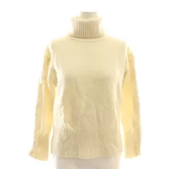 セオリーリュクス theory luxe Deneb Miluse タートルネックニット セーター プルオーバー ウール 38 アイボリー ケーブル編み /CX ■OS