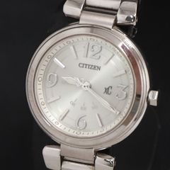 美品❣️クロスシーxC H335 銀文字盤 ラウンド 電波ソーラー 稼働